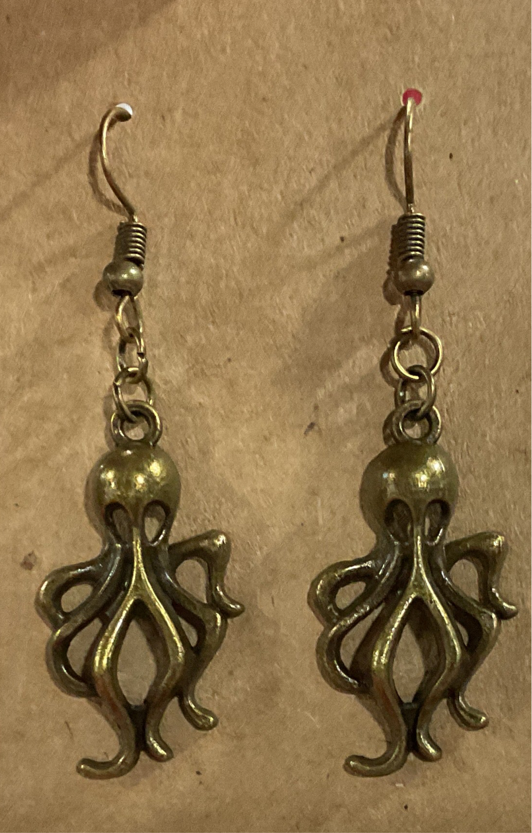Bronze Octopus Earrings