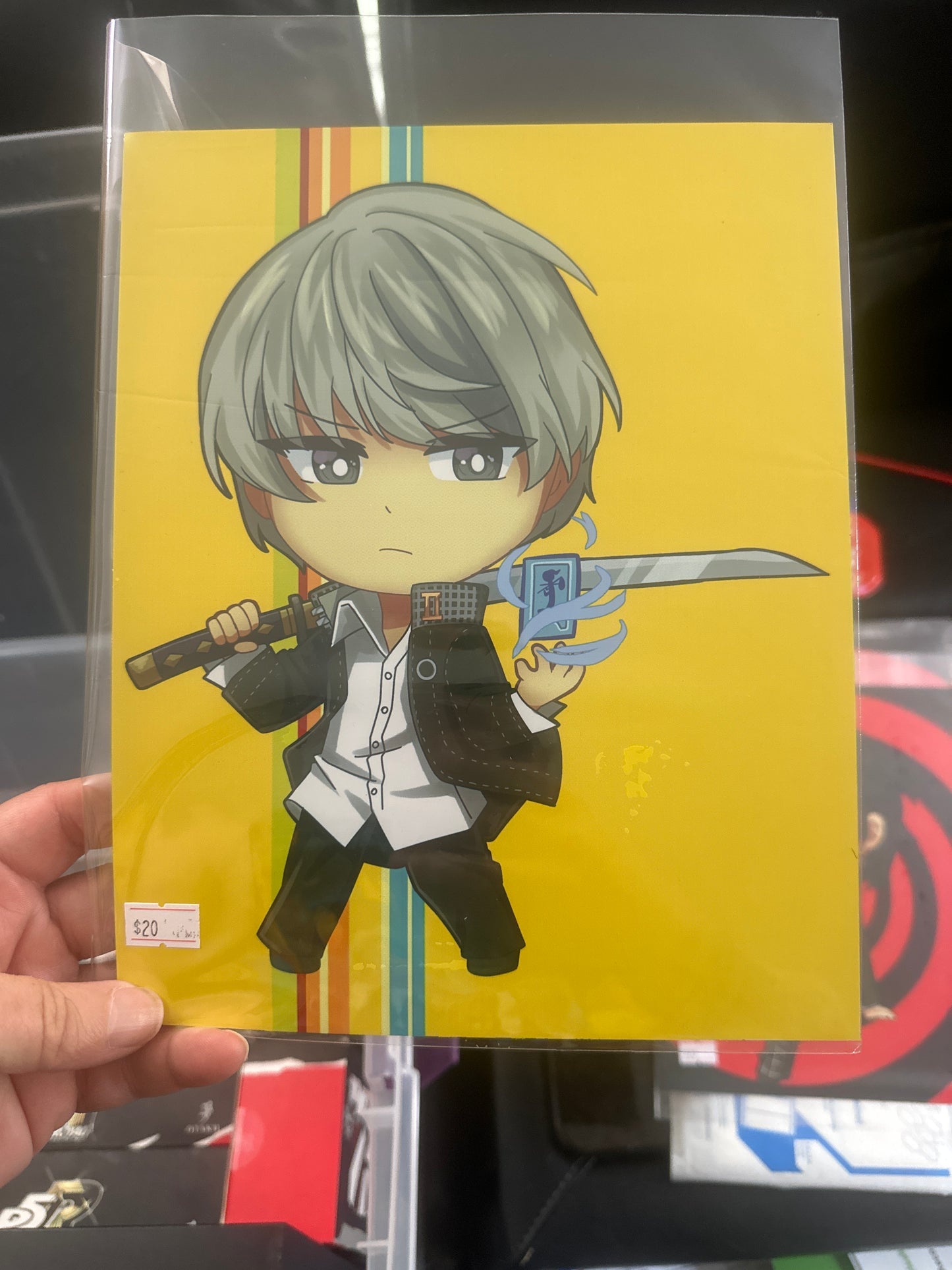 P4 Protagonist Yu Metal Art Print