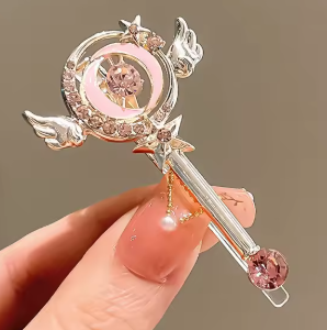 Card Captor Inspired Sakura Key Hair Clip