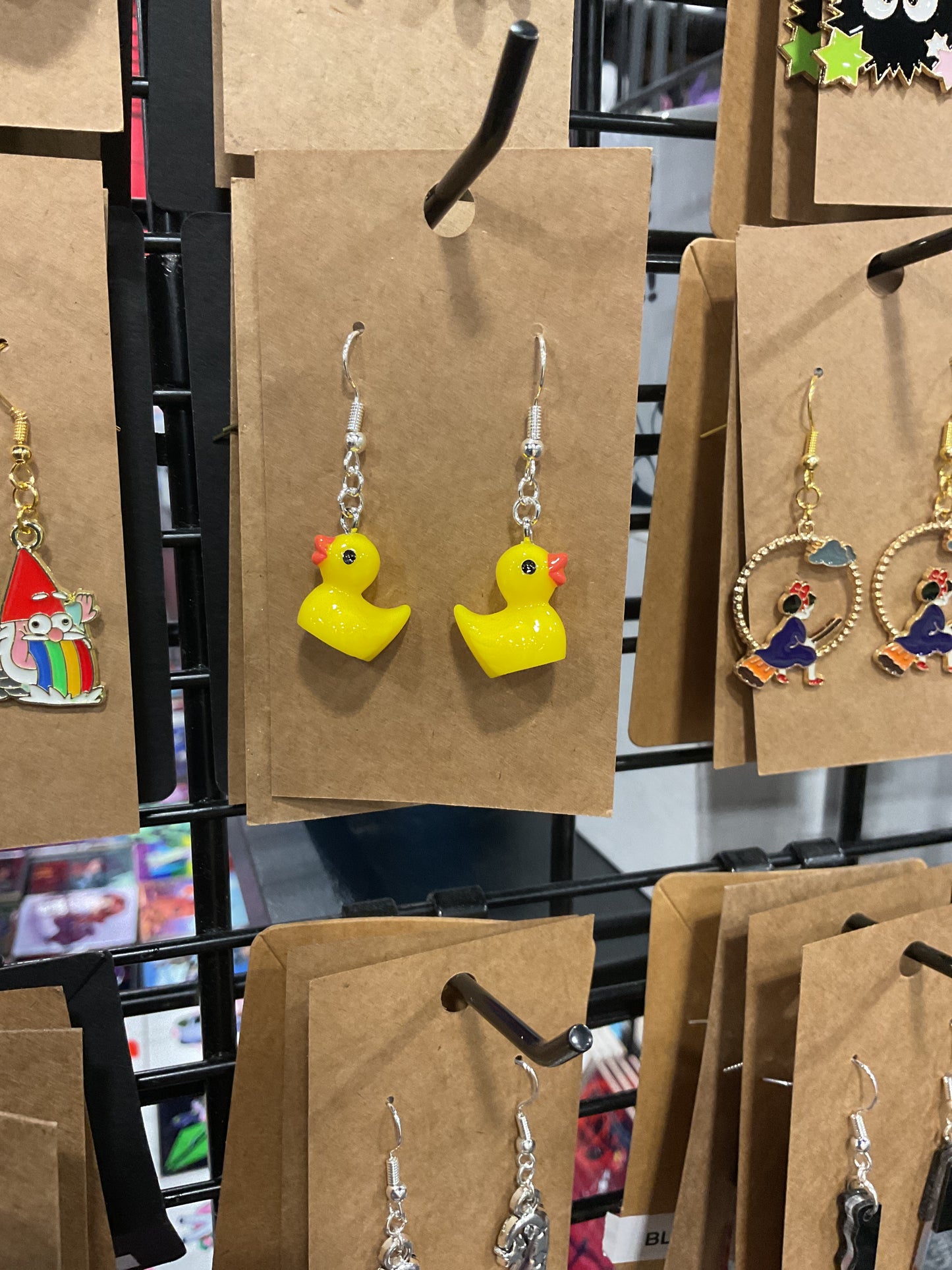 Yellow Duck Earrings