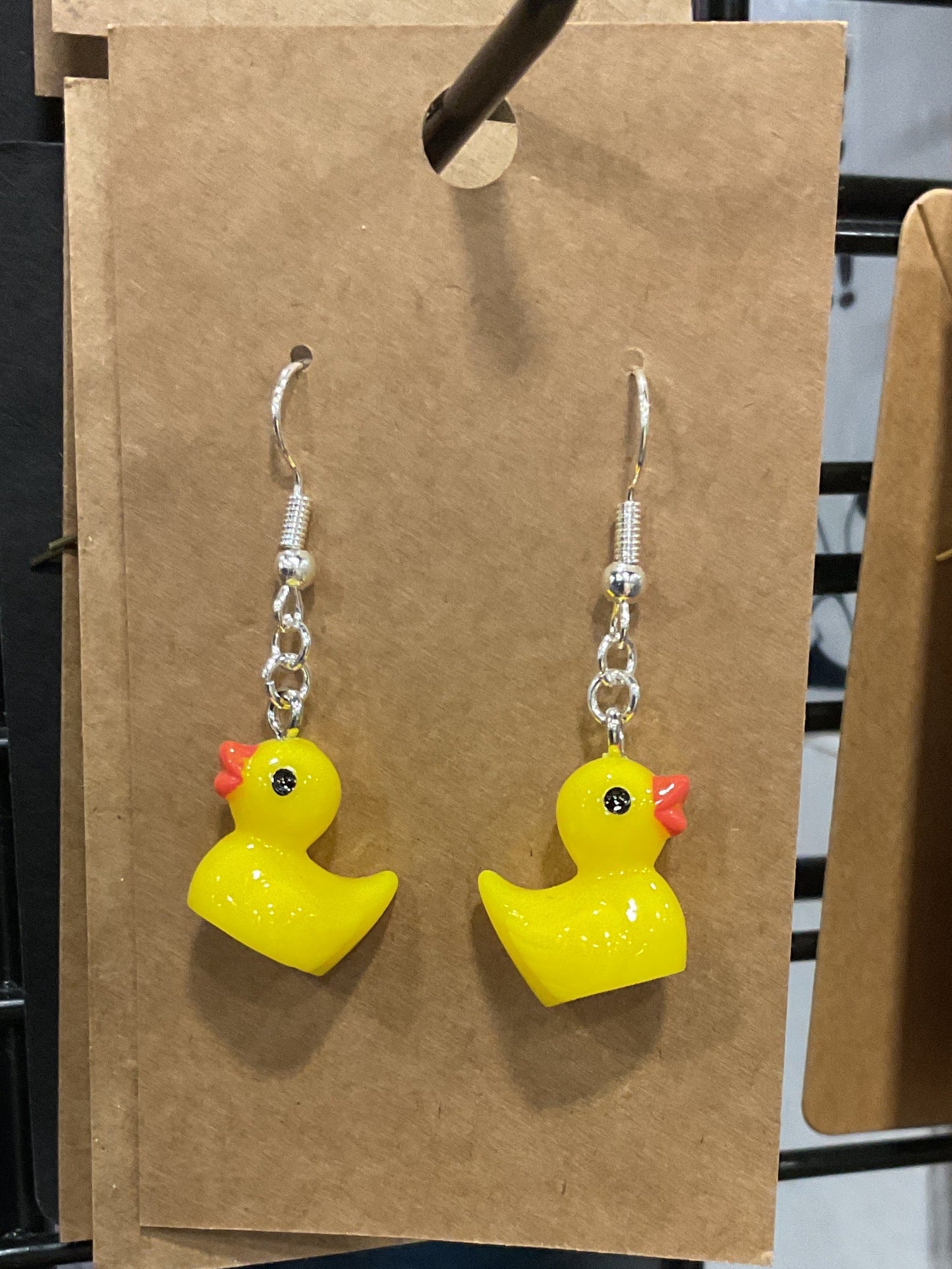 Yellow Duck Earrings
