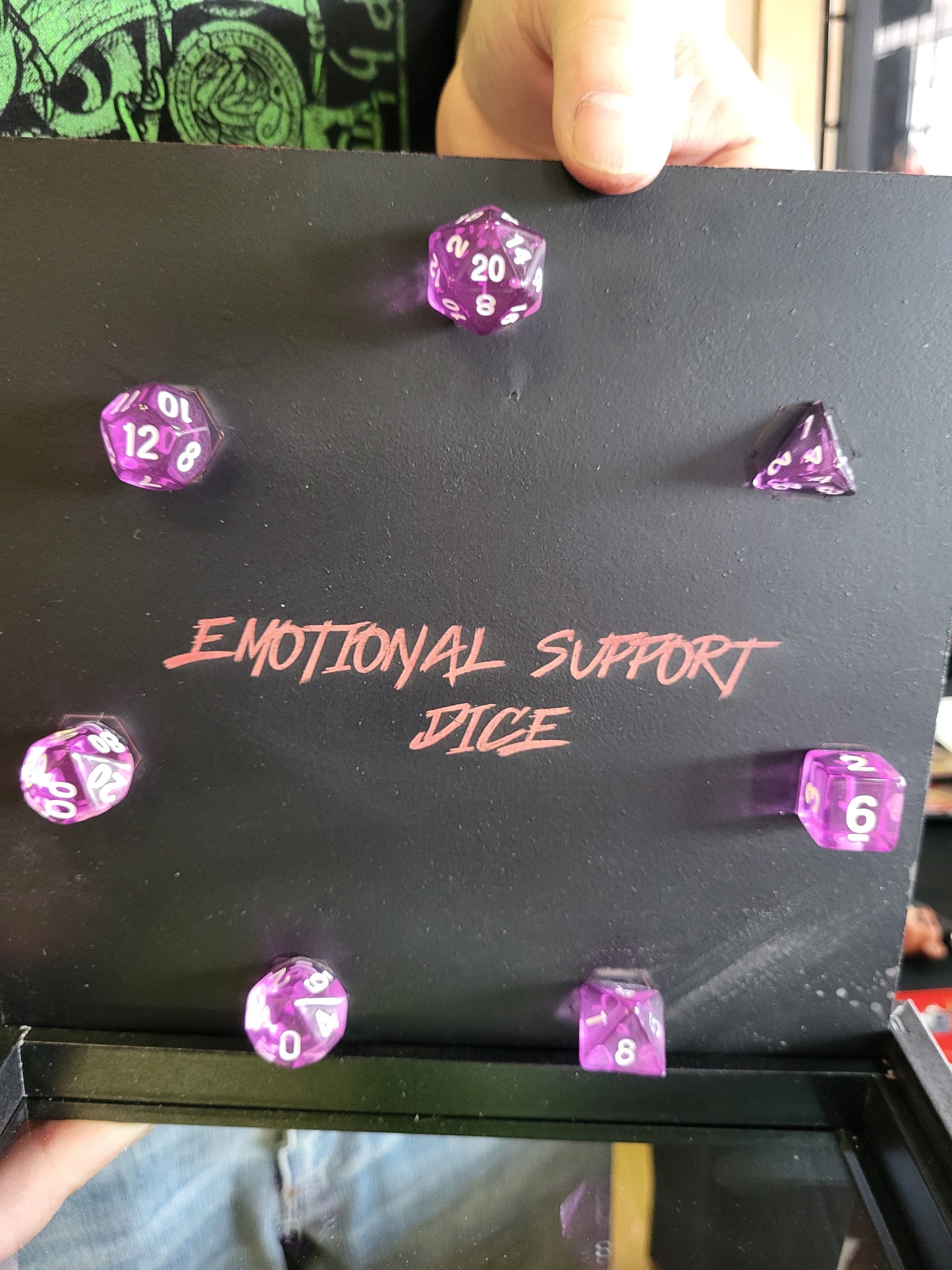 Emotional support dice