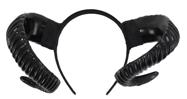 Black Queen Witch Demon Horns Headpiece