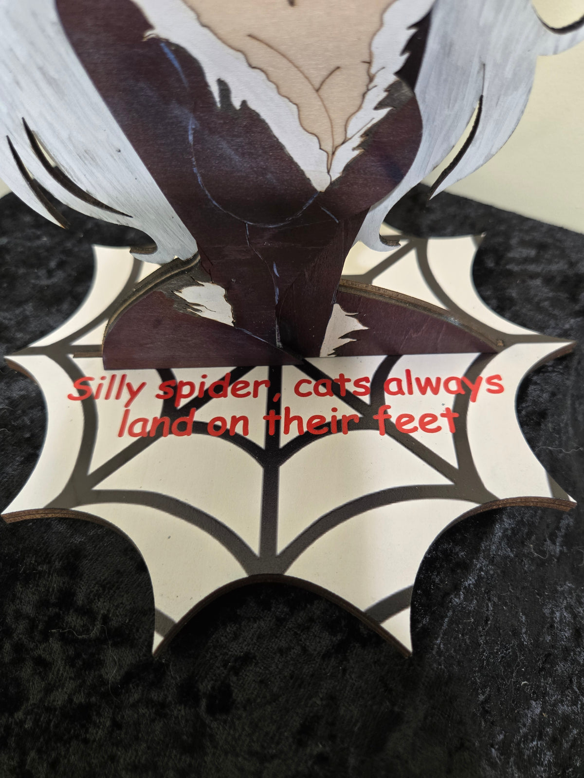 Spiderman Inspired Black Cat Wood Standee