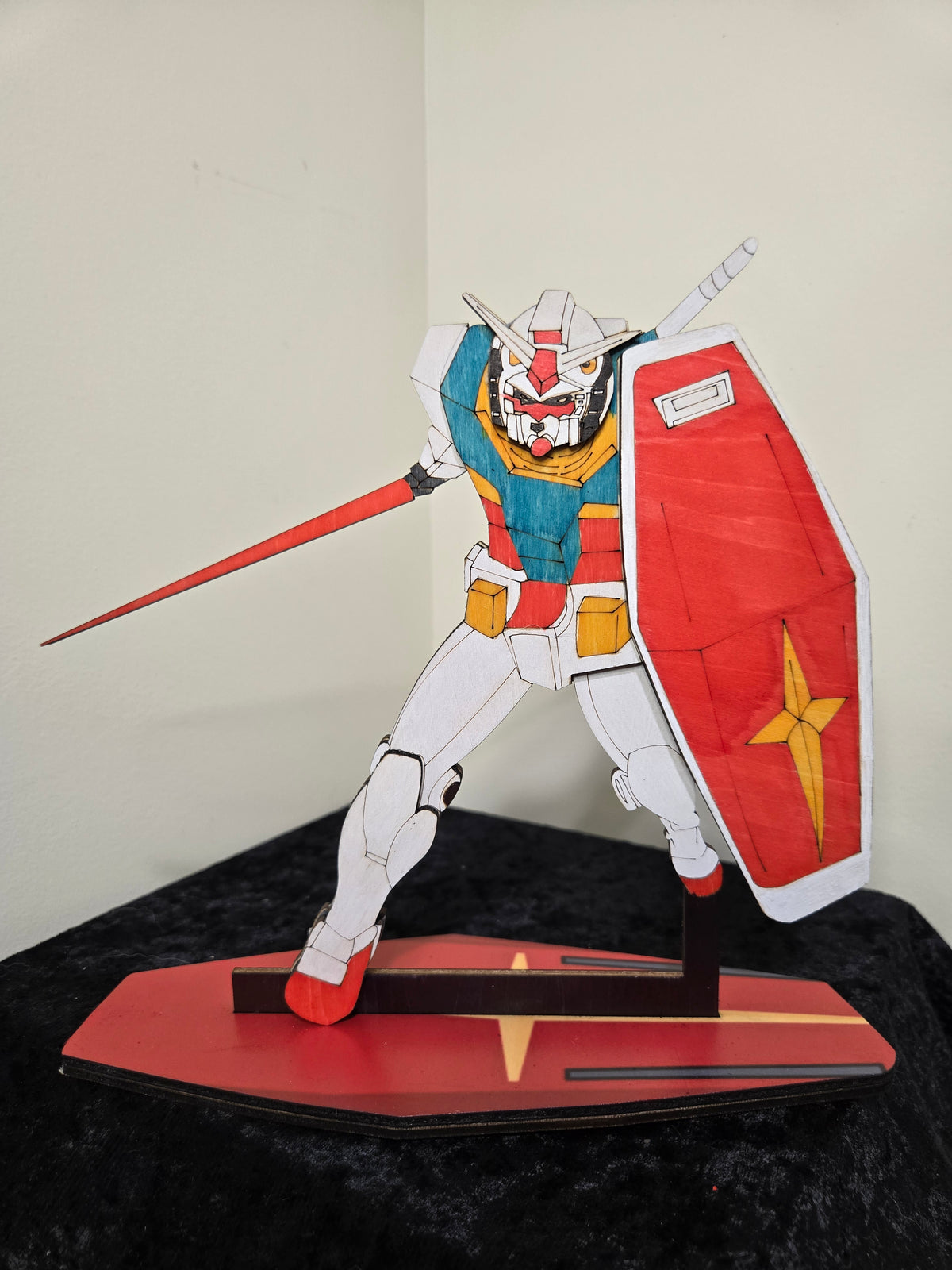 Gundam Inspired RX-78-2 Wood Standee