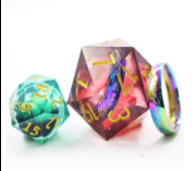 33mm Rainbow Ring Red Swirl Die