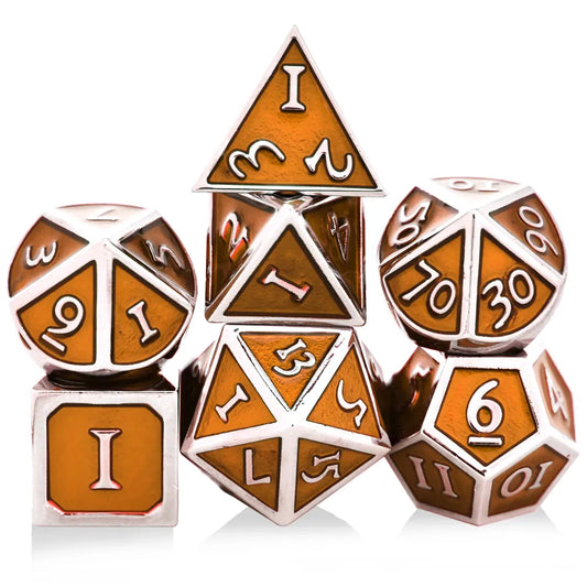 Silver with orange around the numbers