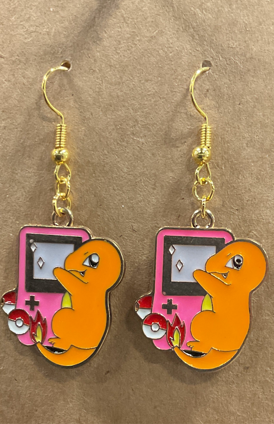 Charmander w/Gameboy Earrings