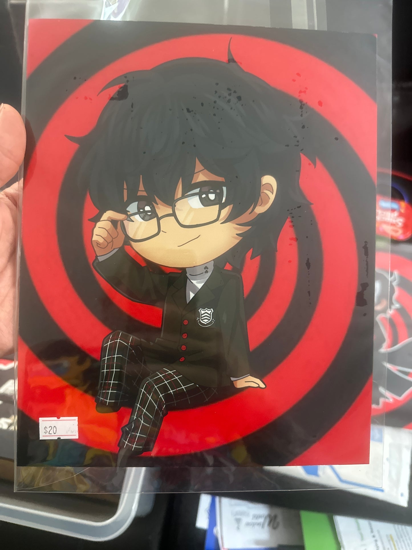 P5 Protagonist Ren Metal Art Print