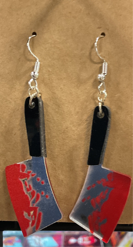 Bloody Cleaver Earrings
