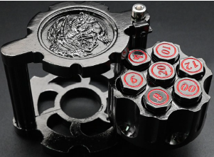 Bullet Dice With Revolver Chamber Case