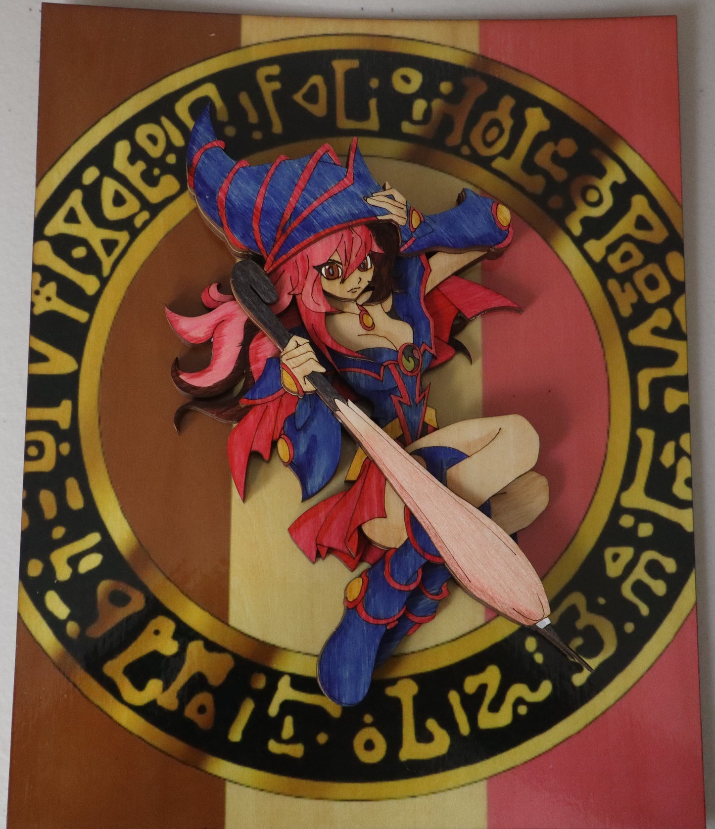 Dark Magician Girl/Neo mashup wall art