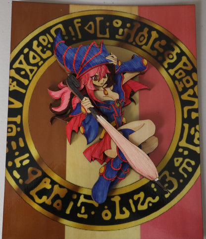 Dark Magician Girl/Neo mashup wall art
