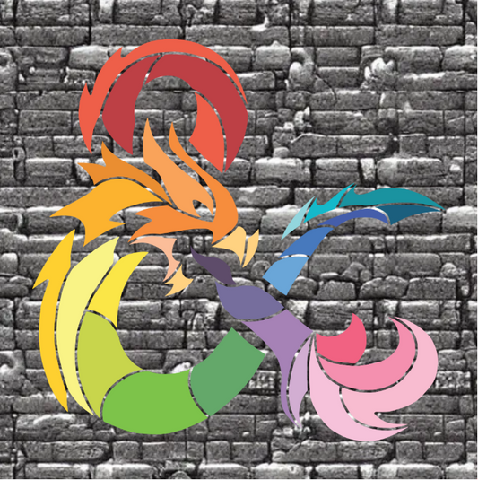 DnD Rainbow Ceramic Coaster