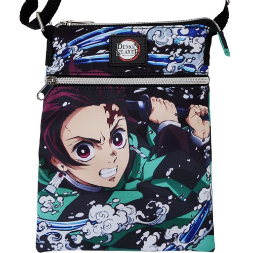 Demon Slayer Tanjiro Kamado Checkerboard Funko Crossbody Passport Bag