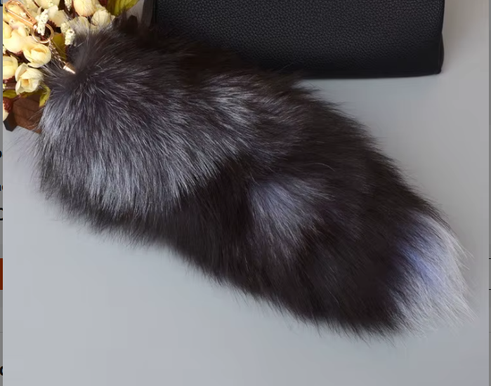 Fox Tails with Keychain Clip