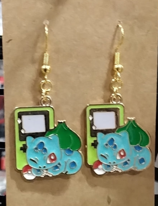 Bulbasaur w/Gameboy earrings