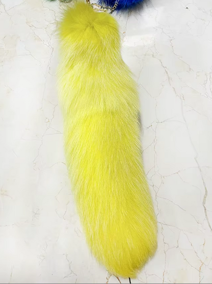 Fox Tails with Keychain Clip