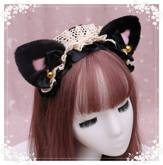 Lolita Lace Cat Ear Headpiece