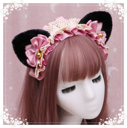 Lolita Lace Cat Ear Headpiece