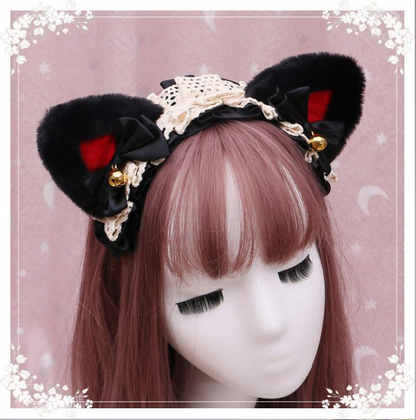 Lolita Lace Cat Ear Headpiece