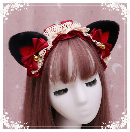 Lolita Lace Cat Ear Headpiece