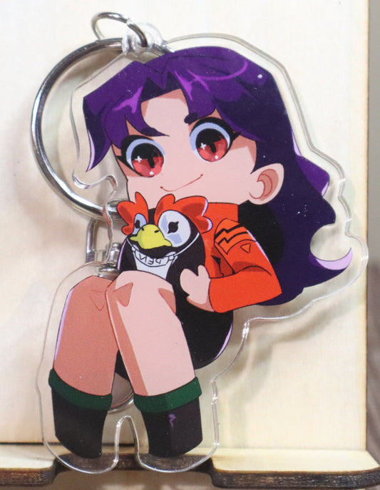 KC07 Misato/PenPen Chibi Keychain