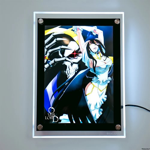 Overlord Albedo and Ains Ooal Gown LED Poster