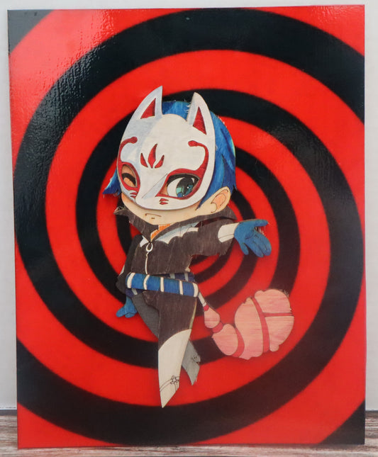 P5 Fox Chibi Wall art