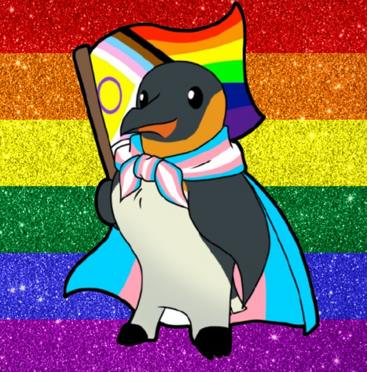 Pride Penguin Ceramic Coaster