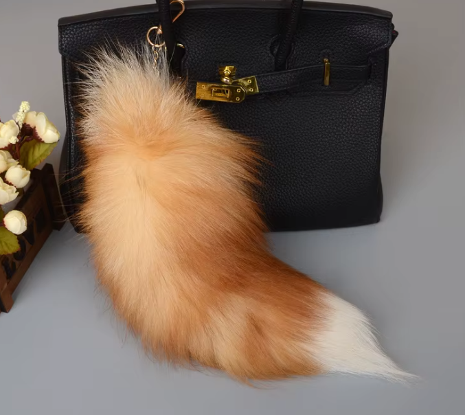 Fox Tails with Keychain Clip