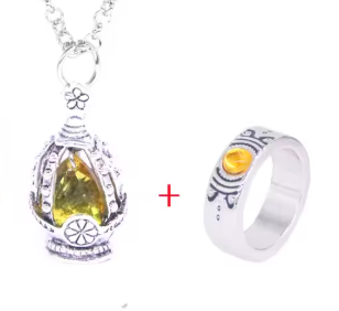 Magi Madoka Magica Inspired Necklace and Ring Set