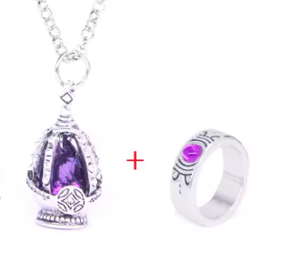 Magi Madoka Magica Inspired Necklace and Ring Set