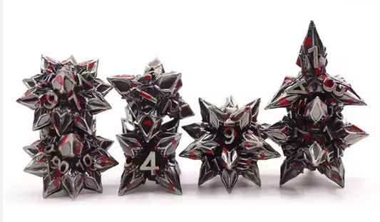Nickel Stain Blood Caltrop Dice