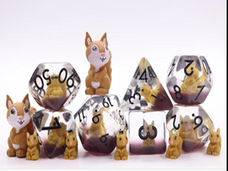 Squirrel Acrylic Dice Set