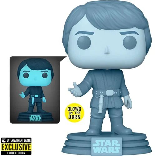 Star Wars: Return of the Jedi 40th Hologram Luke Glow-in-the-Dark Pop! Vinyl Figure #615 - Entertainment Earth Exclusive
