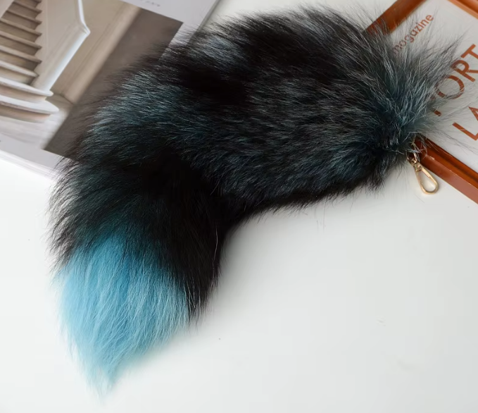 Fox Tails with Keychain Clip