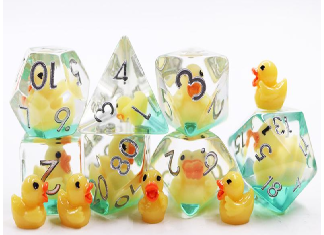 Yellow Duck Acrylic Dice Set