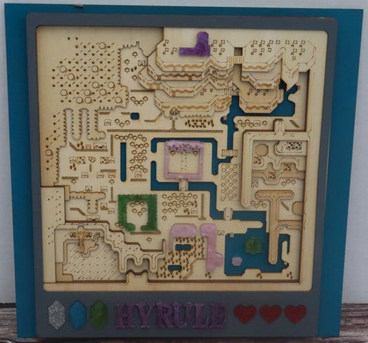 Zelda: Link to the Past Map Wall art