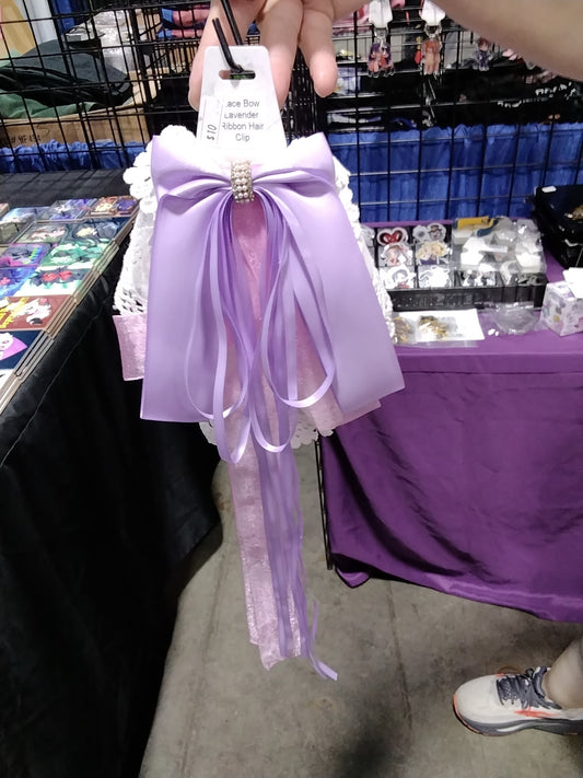Lace Bow Lavender Ribbon