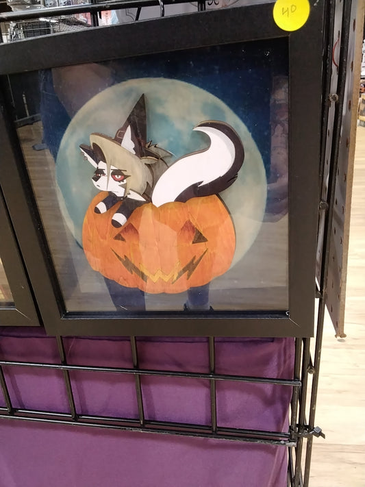Witchy Loona in Pumpkin wall art