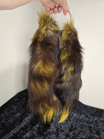 Fox Tails with Keychain Clip