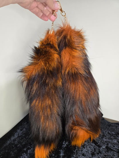 Fox Tails with Keychain Clip