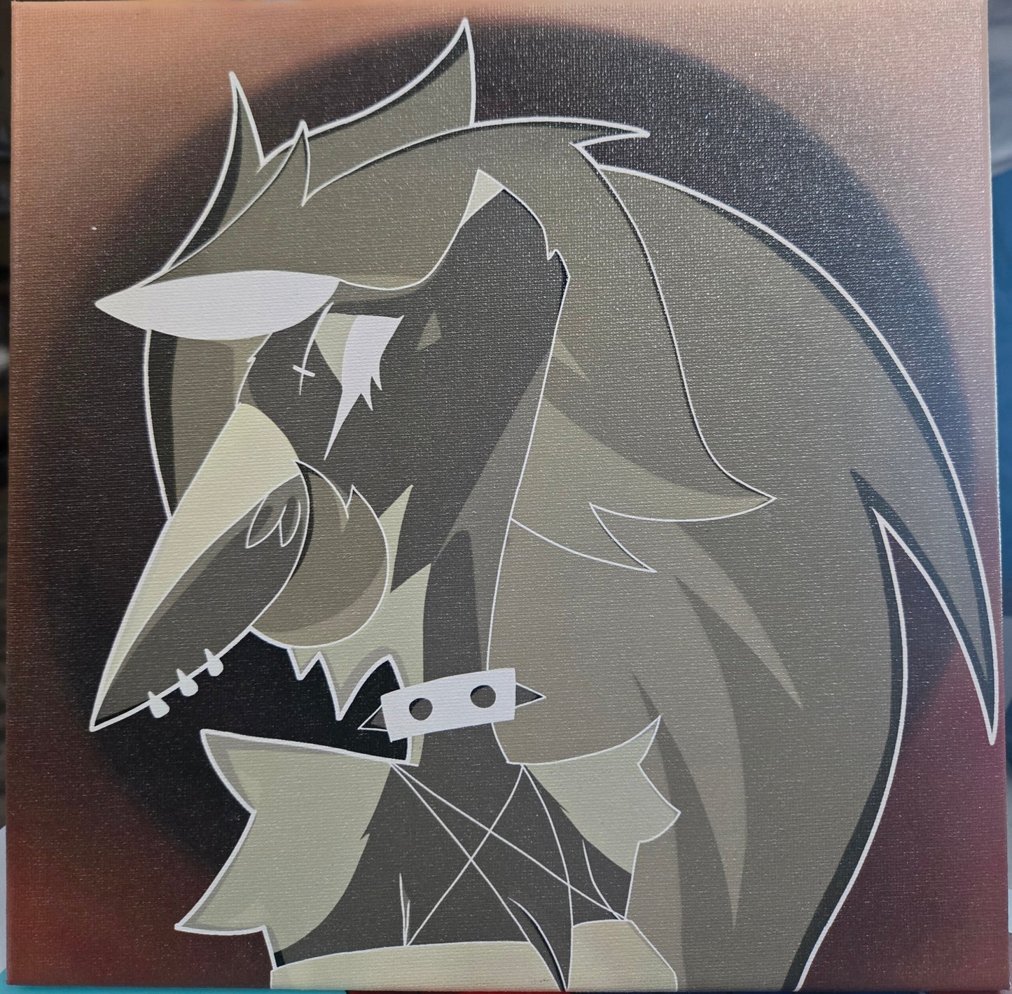 Loona Howling Canvas Resin Print