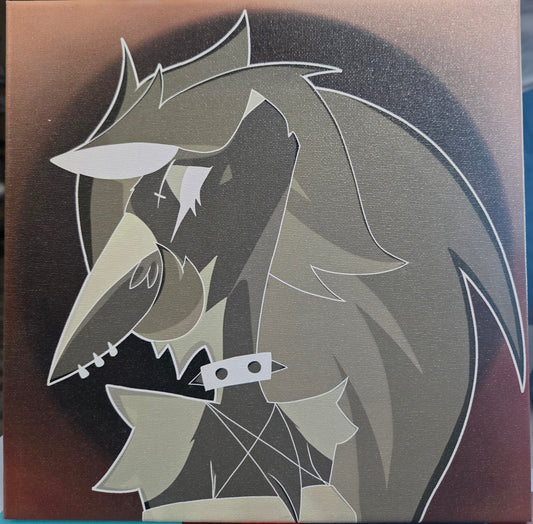 Loona Howling 10 x10 Canvas Resin Print