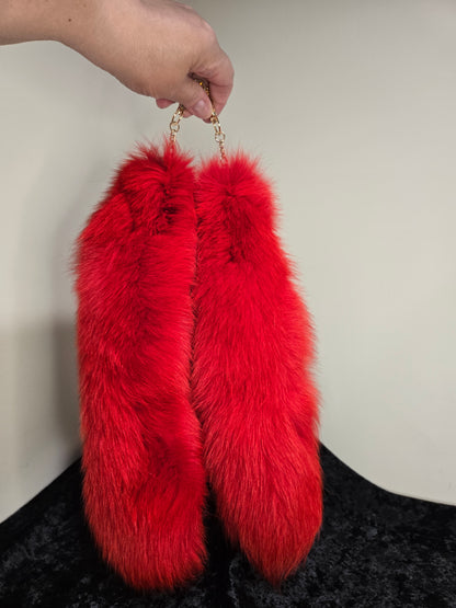 Fox Tails with Keychain Clip