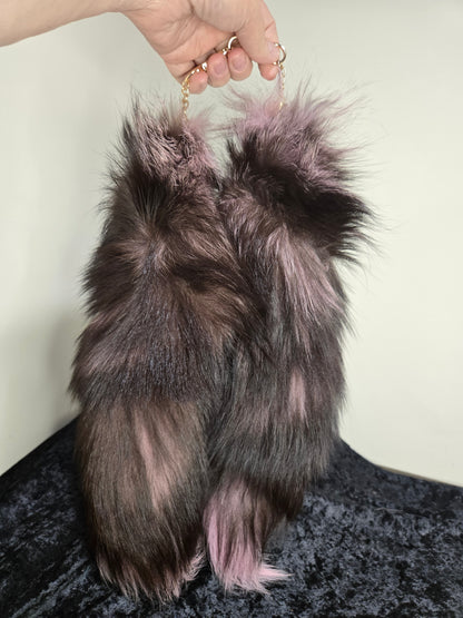 Fox Tails with Keychain Clip