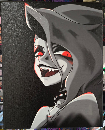 Helluva Boss Inspired Human Vampire Loona Canvas Art