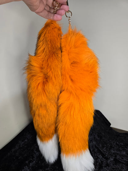 Fox Tails with Keychain Clip