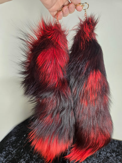 Fox Tails with Keychain Clip